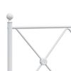 vidaXL T&ecirc;te de lit de remplacement m&eacute;tal blanc 137 cm