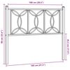 vidaXL T&ecirc;te de lit m&eacute;tal blanc 100 cm