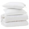 vidaXL Ensemble de Duvet 3 pcs Blanc Microfibre et Plumes D'oie