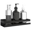 vidaXL Étagère de douche noir mat acier inoxydable 304 brossé