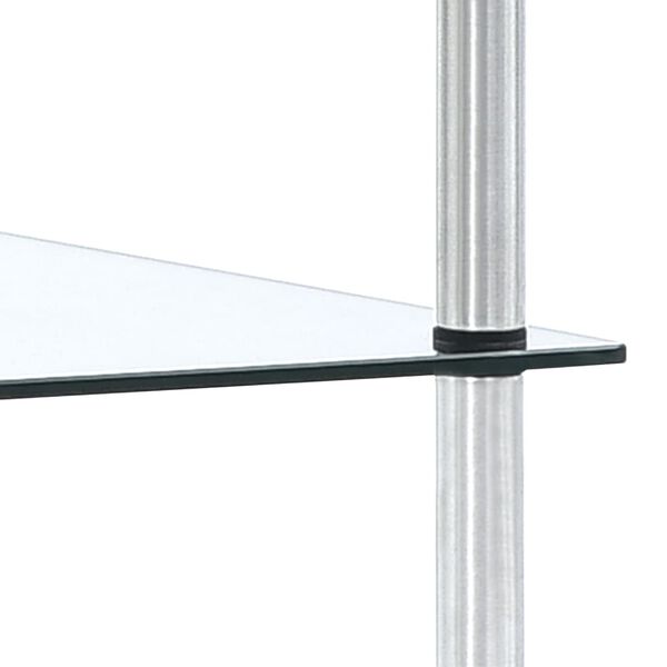 vidaXL &Eacute;tag&egrave;re 4 niveaux Transparent 40x40x100 cm Verre tremp&eacute;