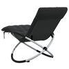 vidaXL Chaise longue g&eacute;om&eacute;trique avec coussin noir et gris acier