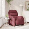 vidaXL Fauteuil de massage inclinable &eacute;lectrique Rouge bordeaux Tissu
