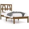 vidaXL Cadre de lit Marron miel Bois de pin massif 90x200 cm