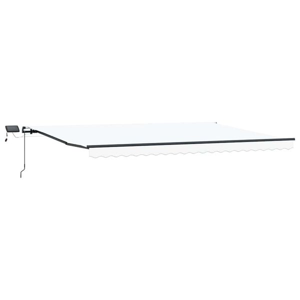 vidaXL Auvent R&eacute;tractable Blanc 500 &times;350 cm tissu