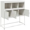 vidaXL Buffet blanc 100,5x39x107 cm acier