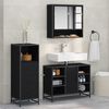 vidaXL Ensemble de mobilier de salle de bain 3 pcs Ch&ecirc;ne noir