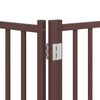 vidaXL Barri&egrave;re pour chien avec porte pliable 6 panneaux bois peuplier