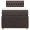 vidaXL Sommier &agrave; lattes de lit avec matelas Marron fonc&eacute; 90x190 cm