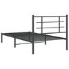 vidaXL Cadre de lit métal sans matelas avec tête de lit noir 107x203cm