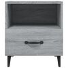 vidaXL Tables de chevet 2 pcs Sonoma gris Bois d'ing&eacute;nierie