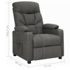 vidaXL Fauteuil inclinable Gris foncé Tissu