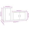 vidaXL Ensemble de meubles TV 2 pcs gris b&eacute;ton bois d'ing&eacute;nierie