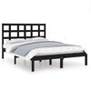 vidaXL Cadre de lit sans matelas noir 120x190 cm bois massif