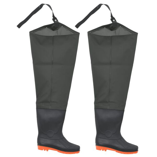 vidaXL Cuissardes vert fonc&eacute; taille 40