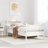 vidaXL Cadre de lit avec t&ecirc;te de lit blanc 90x190cm bois de pin massif