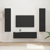 vidaXL Ensemble meuble TV 6 pcs Noir Bois d'ing&eacute;nierie