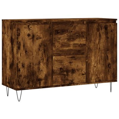 vidaXL Buffet chêne fumé 104x35x70 cm bois d'ingénierie