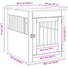 vidaXL Meuble de cage pour chiens ch&ecirc;ne artisanal 64,5x80x71 cm