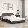 vidaXL Lit avec matelas Dover gris 140x190 cm similicuir
