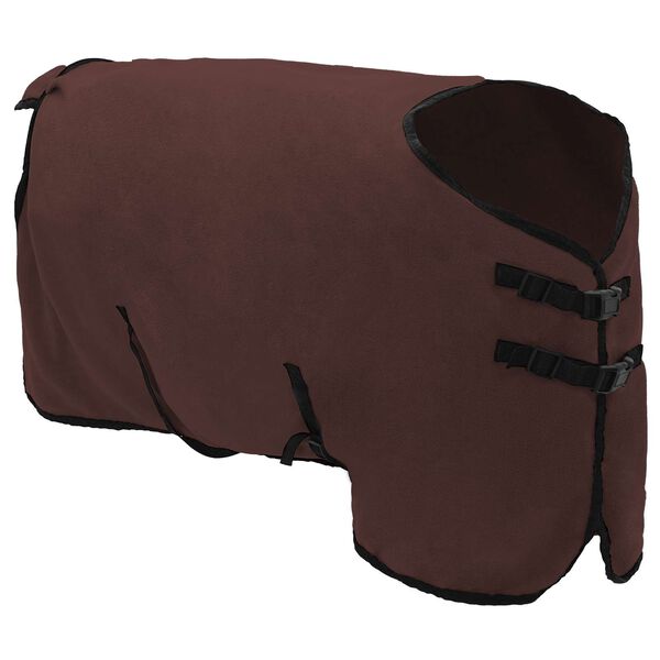 vidaXL Couverture &Eacute;quine Brun Fonc&eacute; Complet Polyester
