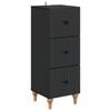 vidaXL Armoire &agrave; tiroirs Noir 33 x 34,5 x 90 cm Bois d'ing&eacute;nierie