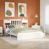 vidaXL Lit biblioth&egrave;que sans matelas blanc 200x200 cm bois pin massif