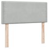 vidaXL Sommier &agrave; lattes de lit et matelas gris clair 80x220 cm velours