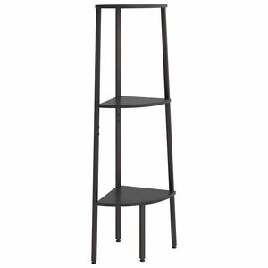 vidaXL &Eacute;tag&egrave;re d'angle 3 niveaux Noir 45,5x31,5x120 cm