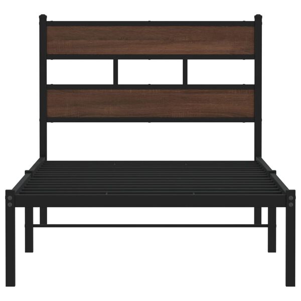 vidaXL Cadre de lit sans matelas avec t&ecirc;te de lit 75x190 cm