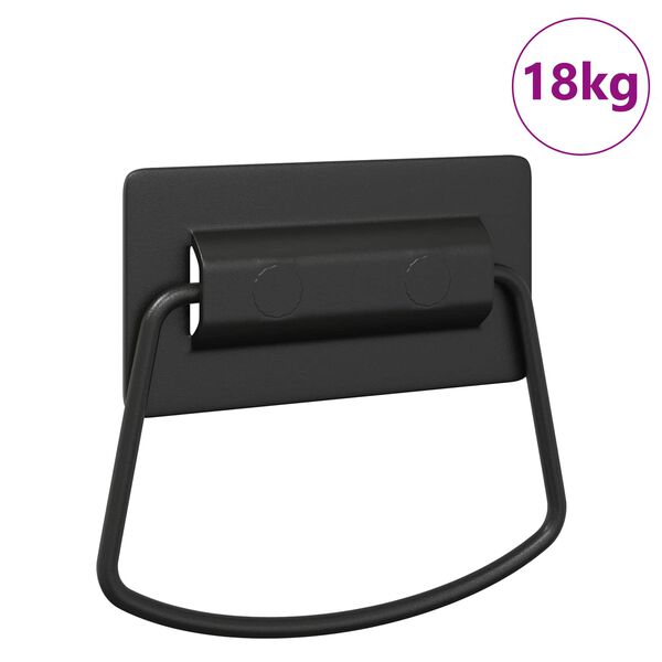 vidaXL Poign&eacute;es de Cabinet Noir 85 x 45 mm M&eacute;tал