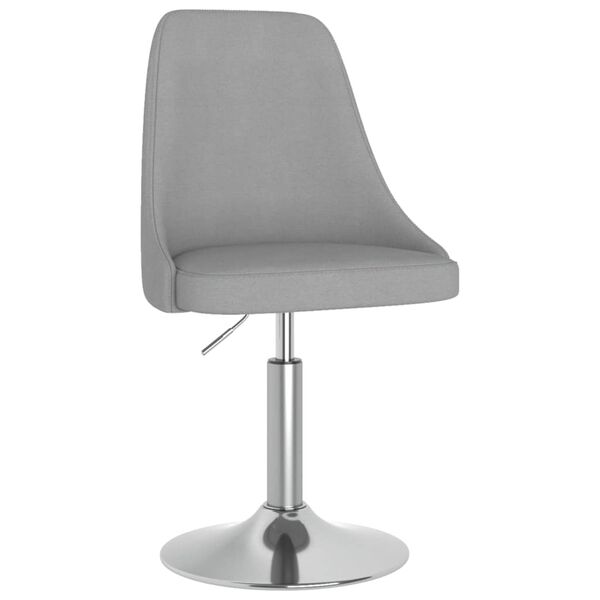 vidaXL Tabouret de bar Gris clair Tissu