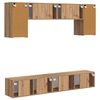 vidaXL Ensemble meuble TV 4 pcs Ch&ecirc;ne fum&eacute; Bois d'ing&eacute;nierie