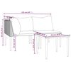 vidaXL Salon de jardin 3 pcs avec coussins Gris Résine tressée
