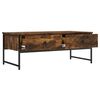 vidaXL Table basse ch&ecirc;ne fum&eacute; 101x49x39,5 cm bois d'ing&eacute;nierie