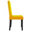 vidaXL Chaises &agrave; manger lot de 4 jaune velours