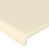 vidaXL Sommier &agrave; lattes de lit avec matelas Cr&egrave;me 200x200cm Similicuir