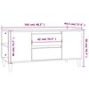 vidaXL Meuble TV Noir 102x44,5x50 cm Bois d'ing&eacute;nierie