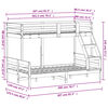 vidaXL Lit superpos&eacute; sans matelas 80x200/120x200 cm blanc bois massif