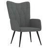 vidaXL Chaise de relaxation Gris fonc&eacute; Tissu