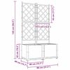vidaXL Cache-pot de jardin 2 pcs Gris Clair 80 x 40 x 143 cm Acier