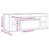 vidaXL Meuble TV avec lumi&egrave;res LED ch&ecirc;ne marron 120x35x40 cm