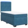 vidaXL Sommier &agrave; lattes de lit avec matelas bleu 90x190 cm velours