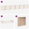 vidaXL Barri&egrave;re pour chien porte pliable 12 panneaux bois de peuplier