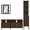 vidaXL Ensemble d'armoires de salle de bain 4 pcs ch&ecirc;ne marron