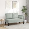 vidaXL Chaise longue avec coussins gris clair velours