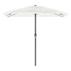 vidaXL Parasol de jardin avec m&acirc;t en acier blanc 248x248x248 cm