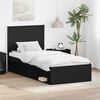 vidaXL Cadre de lit Noir 90 x 200 cm Bois de pin massif