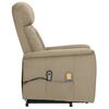 vidaXL Fauteuil de massage Gris clair Tissu microfibre