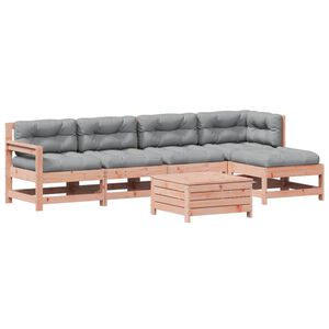 vidaXL Salon de jardin 6 pcs avec coussins bois massif Douglas